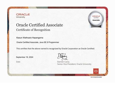 OCA Java SE 8 certificate