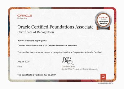 OCI Foundations certificate